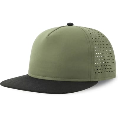 Atlantis Headwear Bank Five Cap Recycled AT424 - OLIVE/BLACK - One size