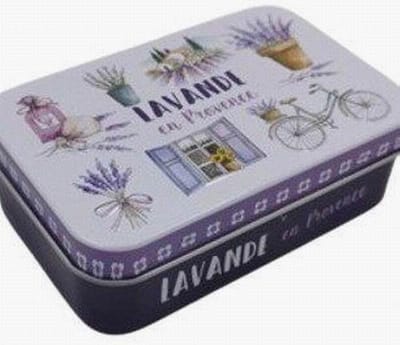 Metalen blik voor zeep Lavande en Provence - Vintage voorraadblik - Franse handzeep - Marseille zeep Marseillezeep