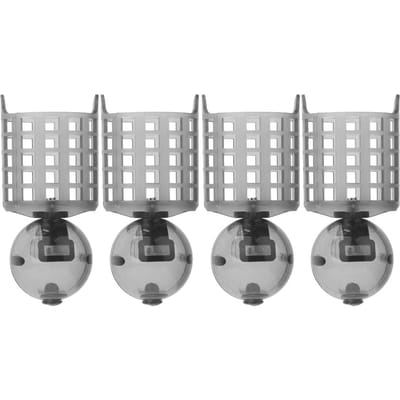 4 Pièces Plastique PE Portable Pêche Nourrisseur Appât Leurre Cage Accessoires de Pêche avec PoidsL