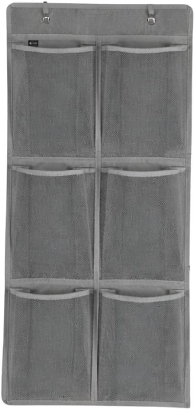 Schoenenkast Hangend - Schoenenzak 6 vakken - Opbergen van Schoenen aan Deur - Schoenenzak Grijs - Oplossing voor rondslingerende schoenen - Hoogwaardige Schoenenkast