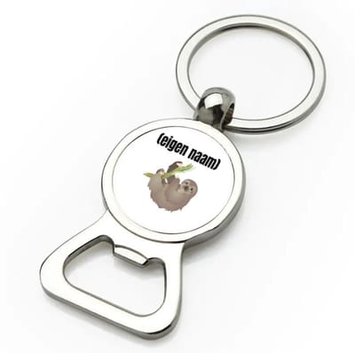 Akyol - luiaard met eigen naam flesopener - Luiaard - luiaard liefhebbers - iemand die houdt van luiaards - verjaardag - cadeau - kado - 9 bij 3 cm