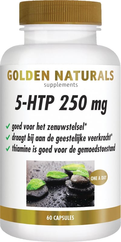 Golden Naturals 5-HTP 250mg capsules (60 veganistische capsules)