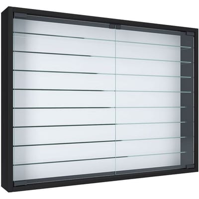 Houten glazen wandvitrine Wandvitrine Verzamelvitrine Mandosa XXL