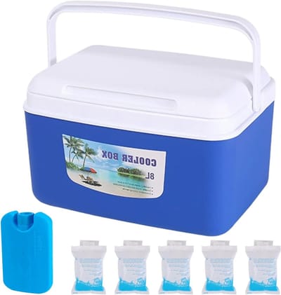 Harde Koeler - Kleine Koelbox - Buiten Activiteiten - 48 Uur Koude - 8 Liter - Blauw