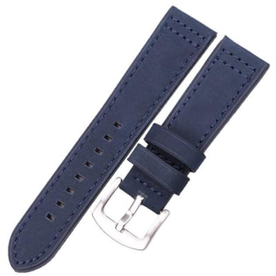 Bracelet de montre en cuir véritable noir bleu gris marron bracelet de montre en cuir de vachette pour femmes hommes 18 20 mm 22 mm 24 mm bracelet de poignet 22mm gray
