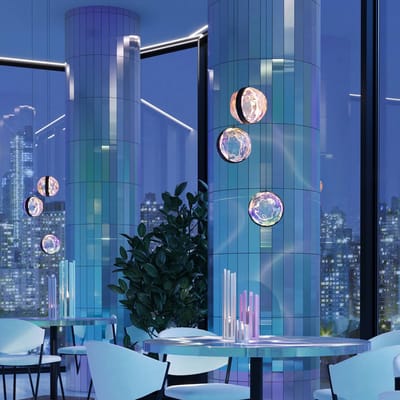 Maytoni LED hanglamp Misterio, zwart/multi, 3-lamps
