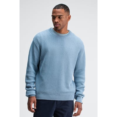 Butcher of Blue Galway Crew Horizon Blue Size: S | Sweaters Outlet | Heren | Blauw