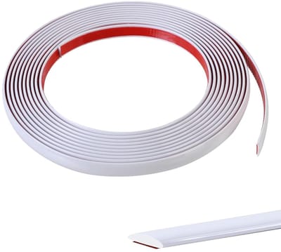 Decoratieve Muurafwerking Zelfklevende Wanddecoratie PVC Strips voor Spiegel, Plafond en Meubels 13mm Wit