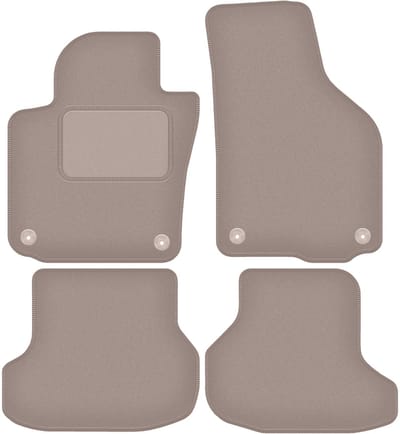Beige veloursmatten voor: Volkswagen Golf VI cabrio (2011-2016)