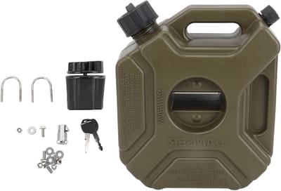 Gastank 3 liter - Benzinetank voorraaddozen - Groene back-uptank auto's, motorfietsen - UTV, ATV, terreinvoertuigen.
