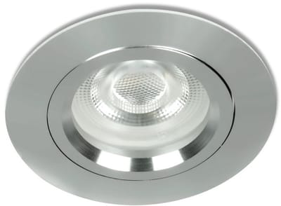 LED Mini inbouwspot Troy -Rond RVS Look -Extra Warm Wit -Niet Dimbaar -3.4W -Integral LED