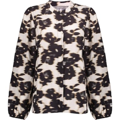 Geisha Blouse Blouse Met Print Bloem 53755 20 Wool White/black Dames Maat - XS