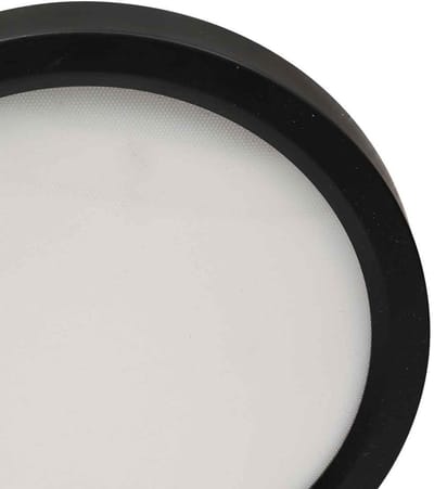 Zwarte Plafondlamp Ø20 cm Luminix, Dimbaar en 3 standen lichtkleur instelbaarheid, Kunststof/Metaal, Steinhauer