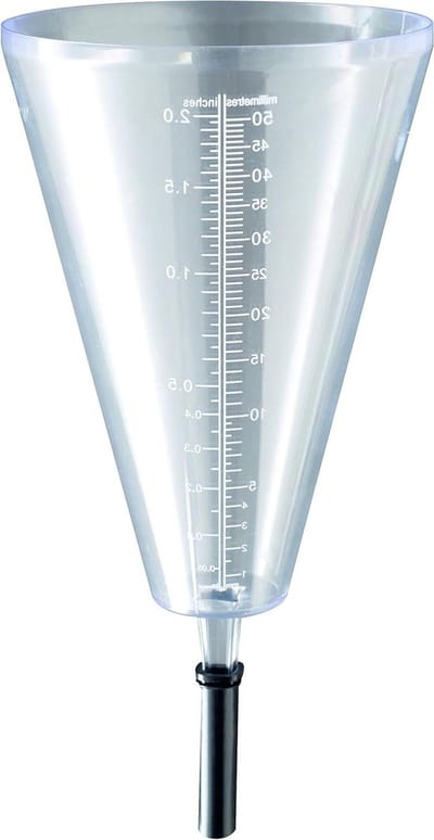 Neerslagmeter - Regenmeter - Tuinonderhoud - Dubbele Maateenheden - H 21 cm - Transparant