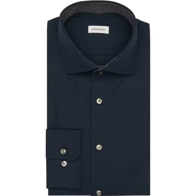 Seidensticker Spread Kent Business Shirt - Non Iron - 100% Katoen - Heren - Navy - Maat 42