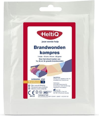 HeltiQ Brandwondenkompres- 2 x 1 doosjes voordeelverpakking