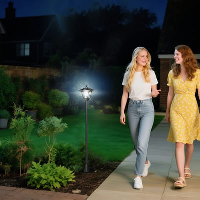 Outsunny solaire tuinlantaarn - stabiele stand - brandduur 5 tot 6 uur