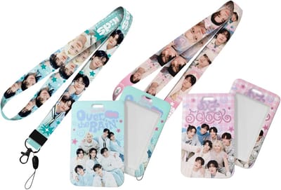 ID Kaarthouder Set - Fotokaart Beschermer - Persoonlijke Identificatie - Dubbele Houders met Lanyards - 8.64 x 5.84 cm