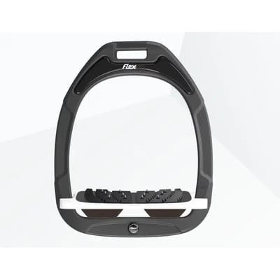 Inclinatie ultra grip stijgbeugels antraciet/wit/bruin Flex-On Green Composite