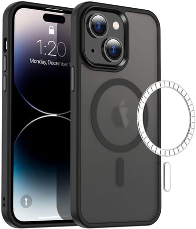 Casify Matte Hoesje geschikt voor MagSafe iPhone 13/14 Hoesje - Mat Zwart