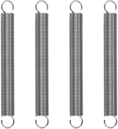 Trekveren met haak - Spanveer Verlengveer - Bevestigen en Spannen - Roestvrij staal 304 - 90 mm lengte - Zilverkleurig