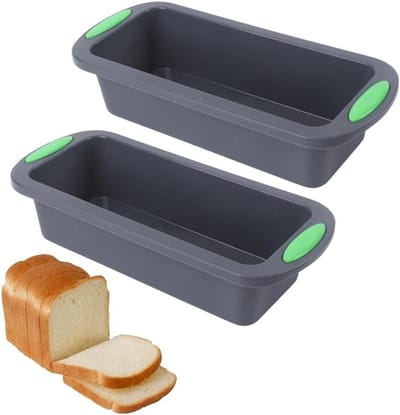 Siliconen Bakvorm voor Brood 28 x 12,5 x 6 cm - Lichtgrijs - Anti-aanbaklaag - Ideaal voor versgebakken brood - ShopVlot