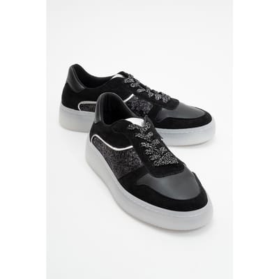 Felipe Glitter Leren Sneakers Dames