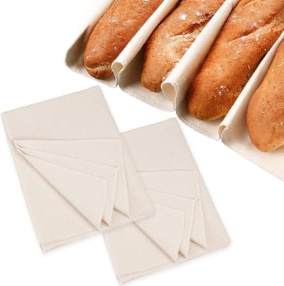2 Pieces Baker's Linen Dough Cloth - Linen Cloth - Bread Baking - Yeast Cloth - Baking Accessories - Baker's Linen Cloth - Kitchen Baking Essentials - Baker's Linen for Preparing and Baking - 48 x 36 cm