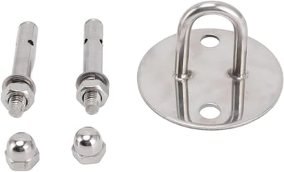 Hangmat Ophangset - Schommel Hanger - Buiten Ontspannen - Roestvrij Staal - 10 x 10 x 7 cm - Zilverkleurig