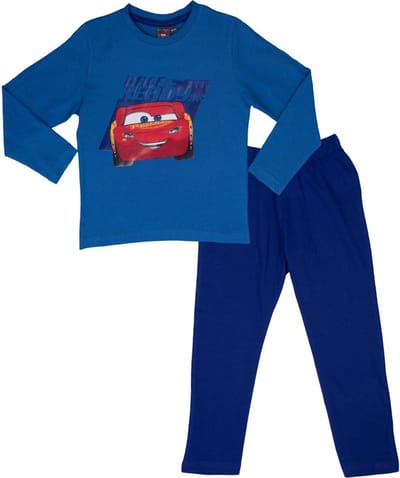 Disney Cars Pyjama - Bliksem McQueen - Katoen - Blauw - Maat 122/128