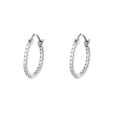 Oorbellen Shiny Hoops - Yehwang - Oorringen - One size - Zilver
