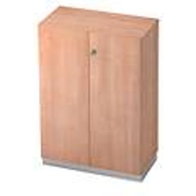 Archiefkast, 3 ordnerhoogten, B 800 x D 420 mm, notenhoutpatroon
