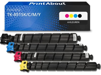 PrintAbout huismerk Toner TK-8515K/C/M/Y 4-kleuren Multipack geschikt voor Kyocera