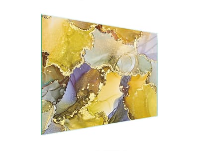 TMK ArtDeko - Snijplank - 30x22 cm - Glazen Blad - Marmerpatroon