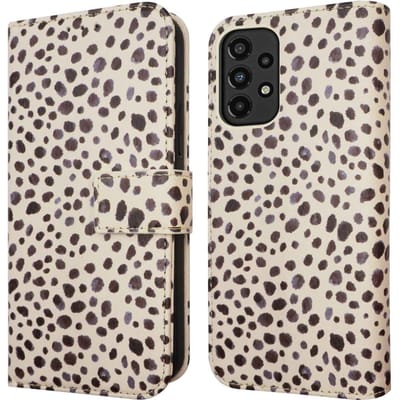 imoshion Hoesje - Geschikt voor Samsung Galaxy A33 - Design Bookcase smartphone - Black And White Dots