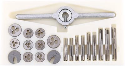 Set van 30 Stuks M1.0-M2.5 Metrische Draadstempels en Tapset - HSS Tensioner Kit voor Precisiewerk en Metaalbewerking