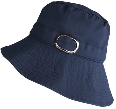 Storm Sou'wester - Zuidwester Regenhoed Dames Bucket Hat Verstelbaar 100% Nylon - Maat: M-L: 58 cm - Navy Blauw