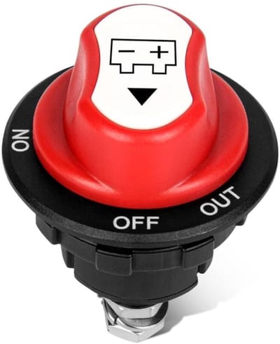 EXCITAT Stroomschakelaar - 12V-accu-stroomonderbreker - Auto-accu-stroomonderbreker - Inbouw - 100A hoofdschakelaar - Geschikt voor auto's, vrachtwagens, boten, jachten, campers en motorfietsen