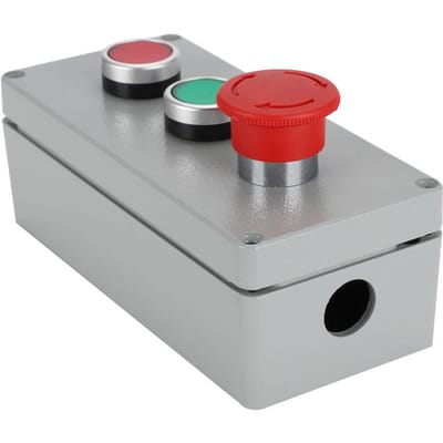Boîte de Commande Alliage d'Aluminium 3 Boutons Boîte d'Opération IP66 Étanche à la Poussière 175x80x55175x80x55
