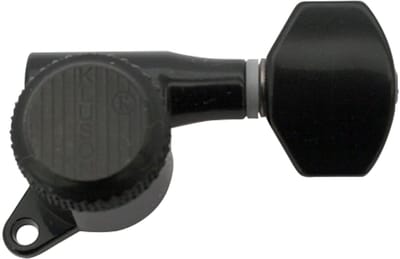 Kluson Backlock mechanieken 6L 45° zwart - Stemmechaniek voor gitaar