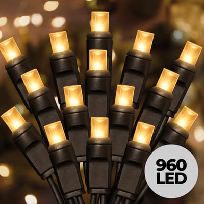Lomera Kerstboomverlichting - Kerstverlichting - Kerstlampjes Warm Wit - 960 LED Lampjes - 1240 CM - Binnen en Buiten Gebruik - Automatische Timer - 8 Lichtfuncties - Geheugen - Ip44