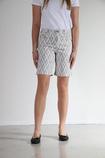 New Star dames short - Aiko grijs/wit korte broek - katoen - maat S
