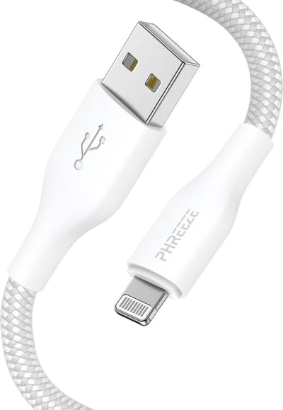 Stevige kabel geschikt voor iPhone met Lightning naar usb - Oplader snoer - 1m nylon wit
