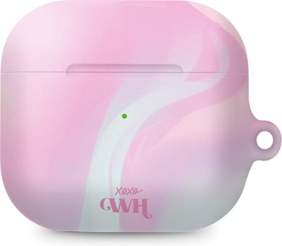 xoxo Wildhearts hoesje geschikt voor AirPods 3 - Sugar Rush - Ook als telefoonhoesje verkrijgbaar - schokbestendige case - koptelefoonhoesje - Matte afwerking - Beschermhoes met kleuren patroon - roze / lichtblauw