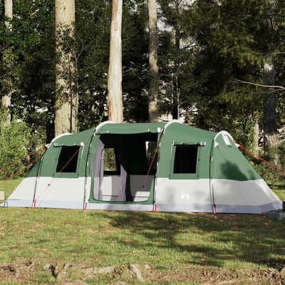 Vidaxl Tente Familiale, 6 Personnes, Tunnel, Verte, Imperméable