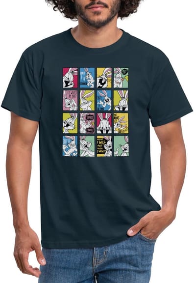 Looney Tunes Bugs Bunny Tiles T-Shirt Heren