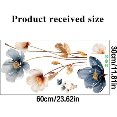 Geschilderde 3D reliëf bloemen muurstickers warme slaapkamer nachtkastje woonkamer bank achtergrond decoratie stickers