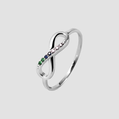 AKZENT Akzent dames ring "Kitam" aus 925 Sterlingzilver, gerhodineerd, duurzaam, maat 54-62