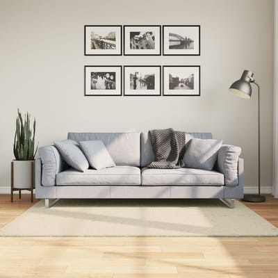 vidaXL - Vloerkleed - HUARTE - laagpolig - zacht - wasbaar - 120x170 - cm - crème