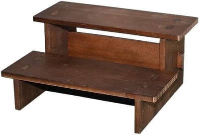 Sieraden Displaystandaard - Houten Rek - Sieraden Presenteren - Handgepolijst Hout - Twee Lagen - Natuurlijk Hout
